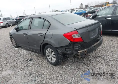 2012 Honda Civic Lx z USA, uszkodzony, nr VIN 2HGFB2F57CH602026